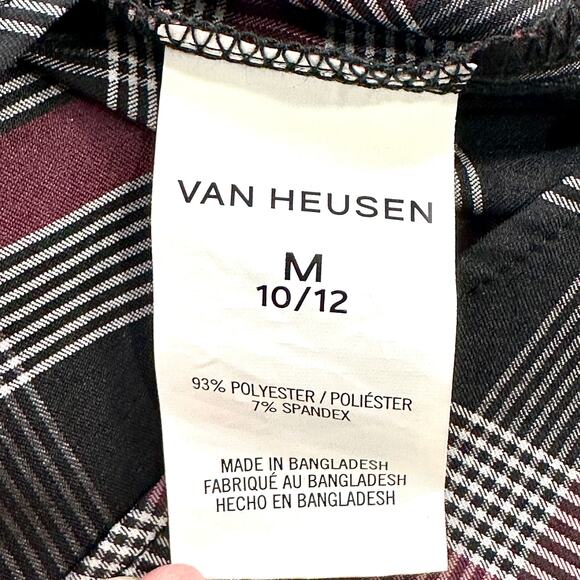 Van Heusen Flex Boys Plaid Button Down Shirt Medium 10/12 Multicolor Long Sleeve - Picture 9 of 12